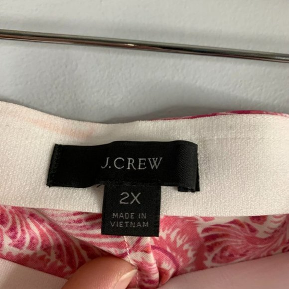 J. Crew Womens Flare Slip Skirt Mermaid Satin Swirl Pink Midi Pull On 2X - Picture 4 of 10